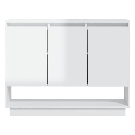 Wavery High Gloss Sideboard With 3 Doors In White