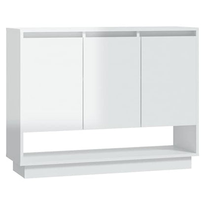 Wavery High Gloss Sideboard With 3 Doors In White