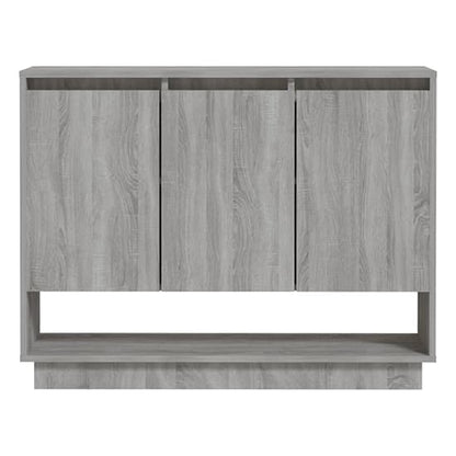 Wavery Wooden Sideboard With 3 Doors In Grey Sonoma Oak