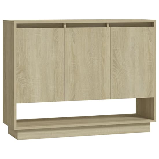 Wavery Wooden Sideboard With 3 Doors In Sonoma Oak