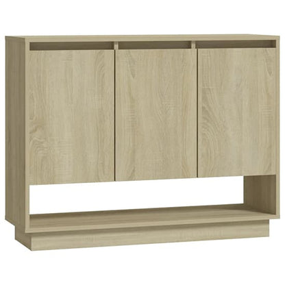 Wavery Wooden Sideboard With 3 Doors In Sonoma Oak