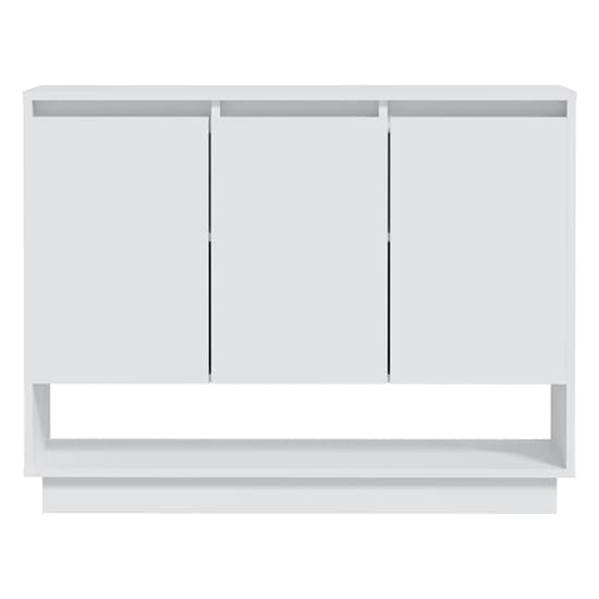 Wavery Wooden Sideboard With 3 Doors In White