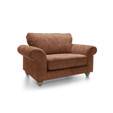 Ingrid Fabric Cuddle Chair - Burnt Orange