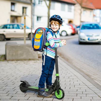 HOMCOM olding Electric Scooter with Brake, for Ages 6+ Years, 8km/h Maximum Speed, Green