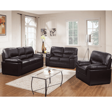 Carlsbad Luxury Leather Gel 2 Seater Sofa Classic Comfort in Espresso Brown