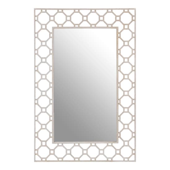 Zaria Arabesque Wall Bedroom Mirror In Antique Silver Frame