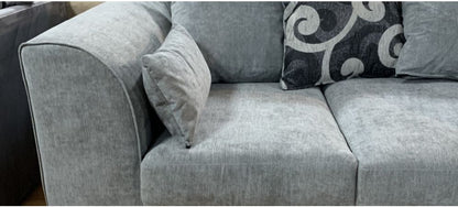 Grey Corner Sofa with Scatter Back and Hardwood Frame - Right Hand Facing