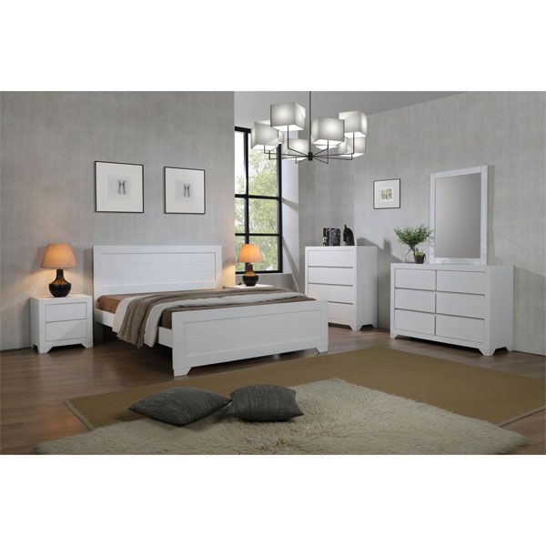 Rosamund 4 Drawer Chest - White